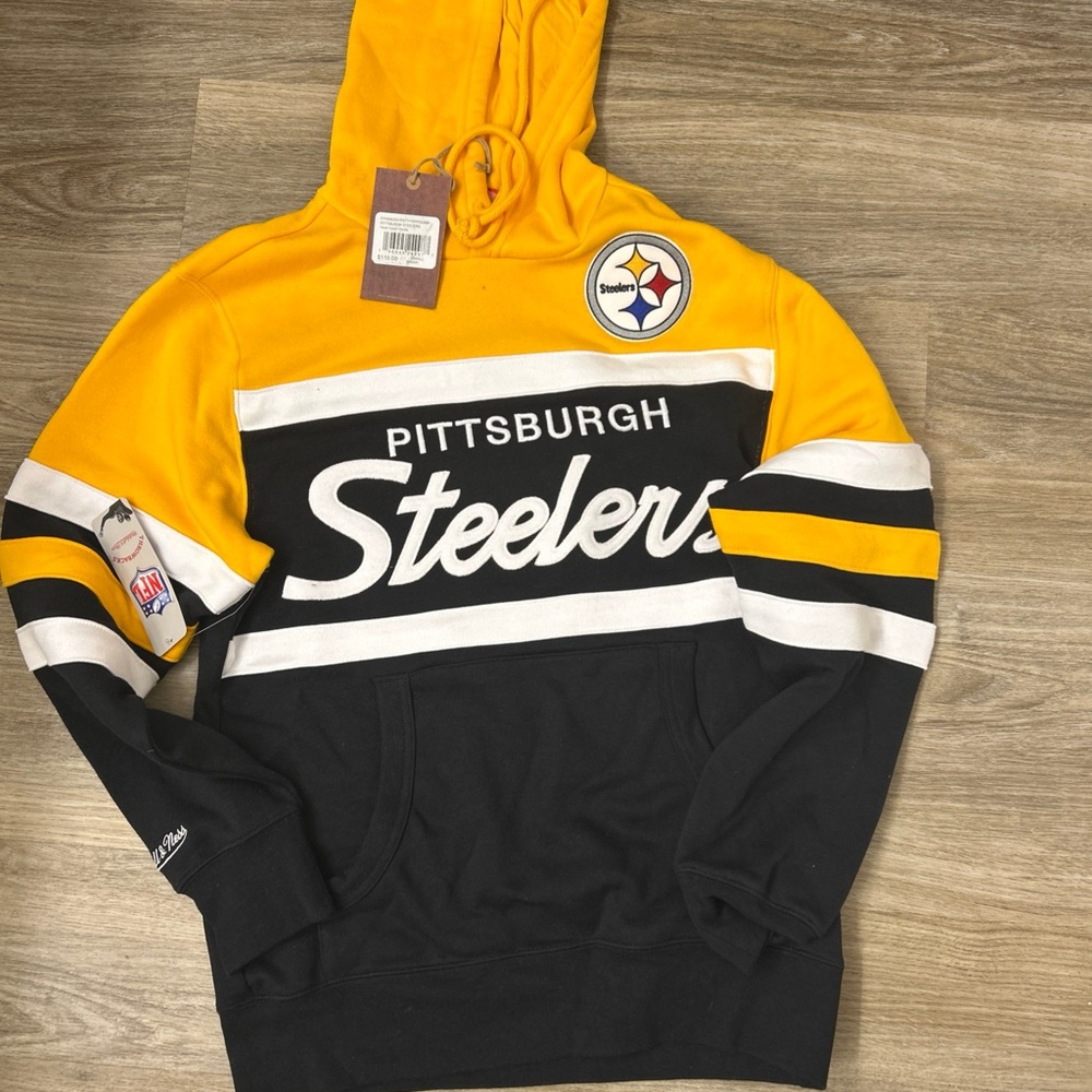 Mitchell & Ness Pittsburgh Steelers Yellow and Black Hoodie